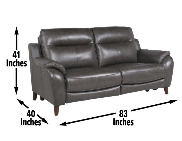 Trento Dual-Power Leather Reclining Sofa