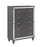 Refino Gray LED Upholstered Panel Bedroom Set