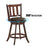 2 Pieces 360 Degree Swivel Wooden Counter Height Bar Stool Set with Cushioned Seat