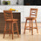 Swivel 24-Inch Counter Height Stool Set of 2 with Inclined Backrest