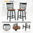 24.5 Inches Set of 2 Swivel Bar Stools with 360° Swiveling