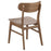 Dortch Dining Side Chair Walnut and Brown (Set of 2)