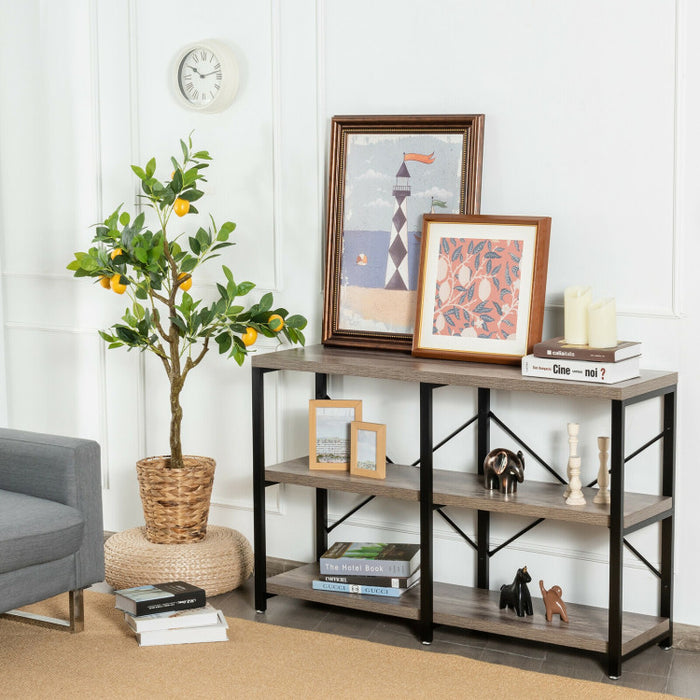 3 Tier 47 Inch Console Metal Frame Sofa Table