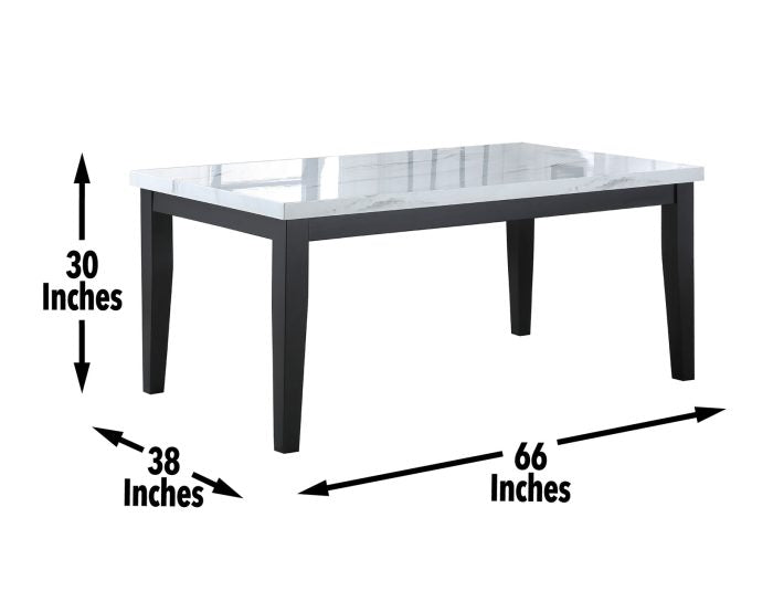 Sterling 66-inch Faux-Marble Dining Table