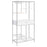 Figueroa 5-shelf Wine Cabinet with Storage Drawer White High Gloss and Chrome