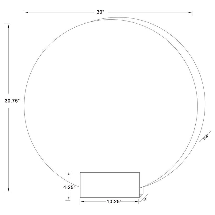 Jocelyn Round Table Top LED Vanity Mirror White Marble