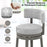 27/31 Inch Swivel Bar Stool with Upholstered Back Seat and Footrest