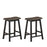 24 Inch Set of 2 Wood Counter Height Seat Stools for Kitchen Dining and Pub