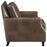 Leaton Upholstered Recessed Arm Chair Brown Sugar