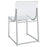 Adino Acrylic Dining Side Chair Clear and Chrome (Set of 2)