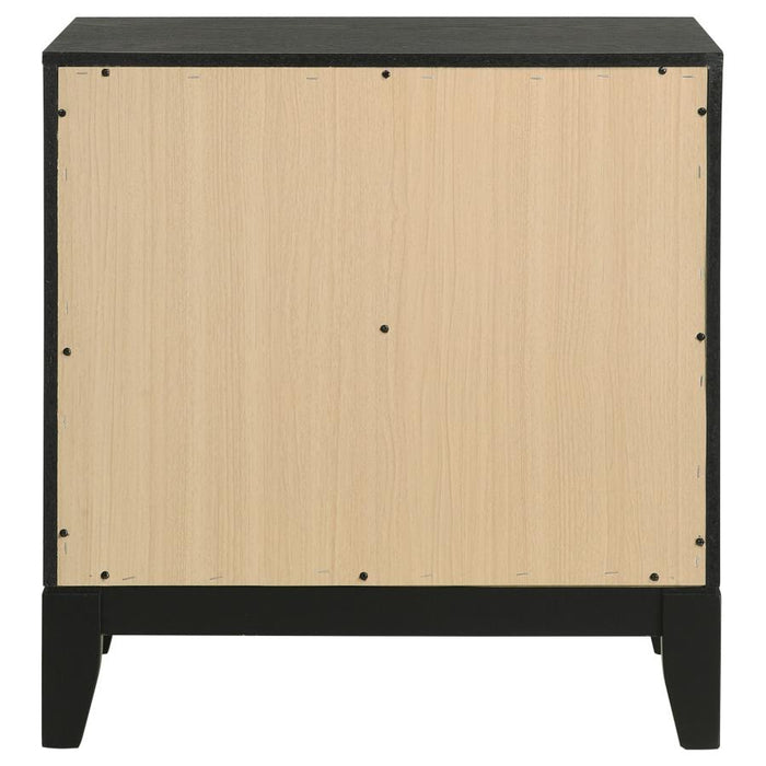 Valencia 2-Drawer Nightstand Light Brown And Black