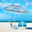 8 Feet Portable Beach Umbrella with Sand Anchor and Tilt Mechanism