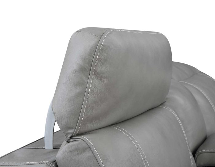 Alpine Dual-Power Leather Console Loveseat