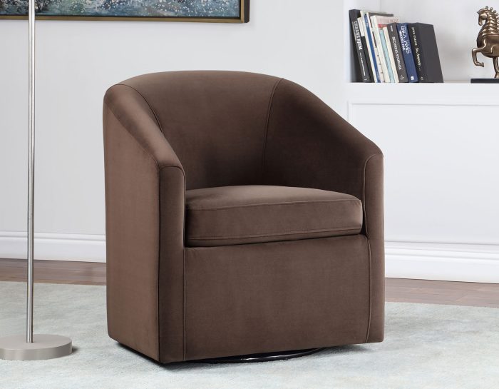 Arlo Upholstered Swivel Barrel Chair