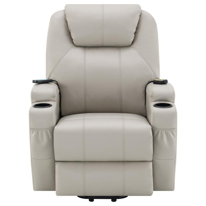 Sanger Upholstered Power Lift Recliner Chair with Massage