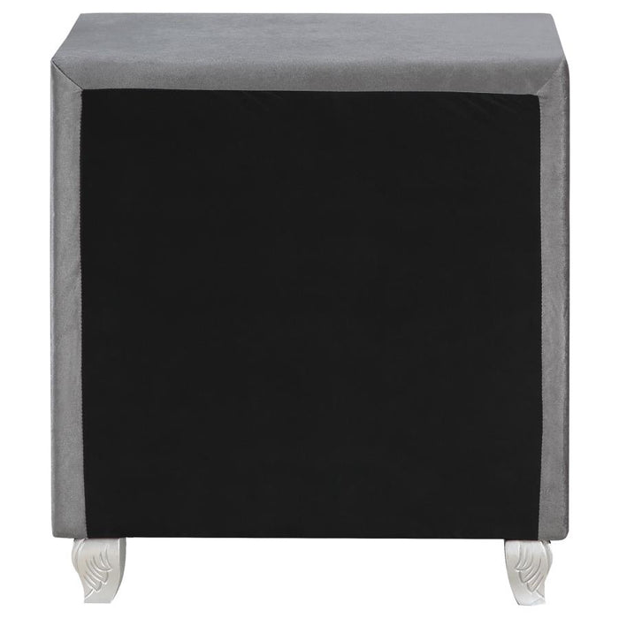 Deanna 2-drawer Rectangular Nightstand Grey