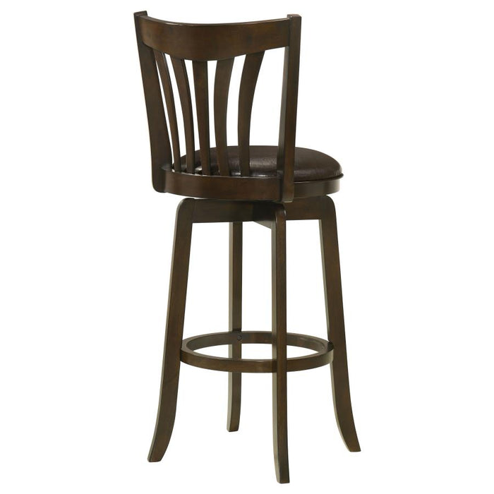 Lambert Pub Height Swivel Bar Stool With Upholstered Seat Dark Cherry