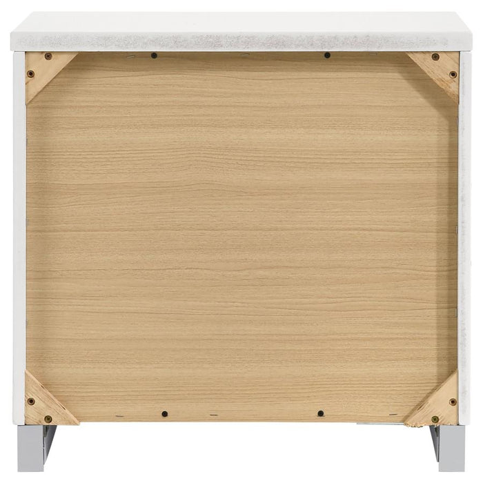 Felicity 2-drawer Nightstand Glossy White