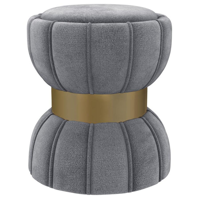 Sora Upholstered Round Ottoman