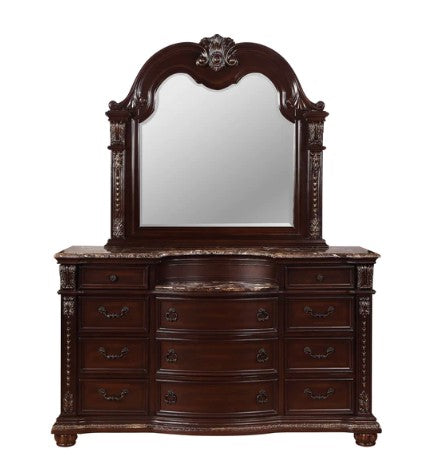 Stanley Cherry Brown Bedroom Dresser Mirror