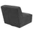 Cobie Upholstered Swivel Armless Chair Dark Charcoal