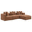 Jennifer Upholstered Corner Terracotta