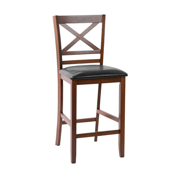 Set of 2 Bar Stools 25 Inch Counter Height Chairs