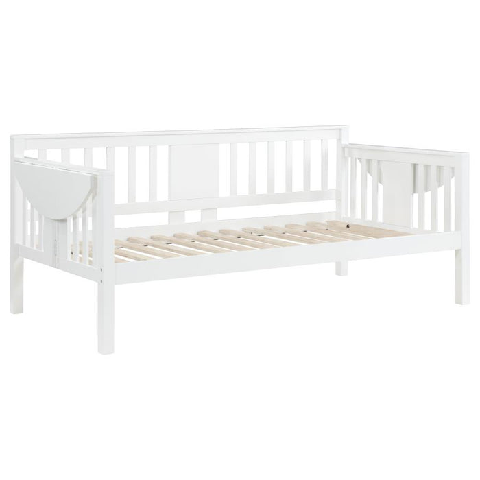 Bethany Wood Twin Daybed With Drop-Down Tables White