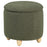 Valia Faux Sheepskin Upholstered Round Storage Ottoman