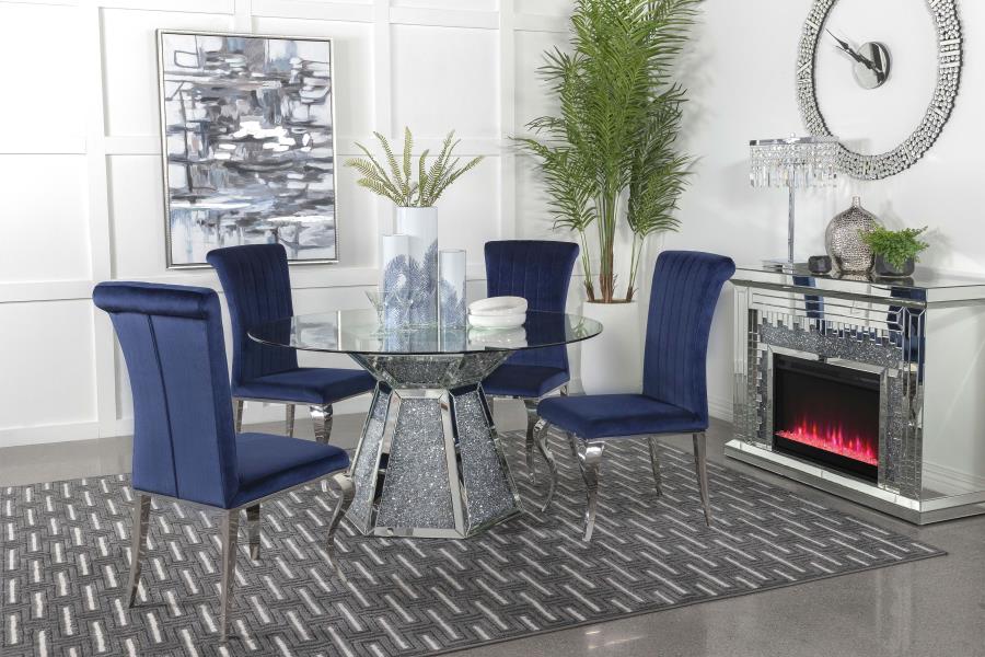 Quinn 5-Piece Hexagon Pedestal Dining Room Set