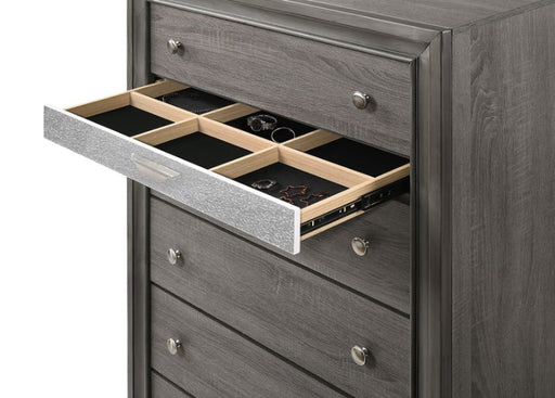 Regata 6 Drawer Gray/Silver Chest