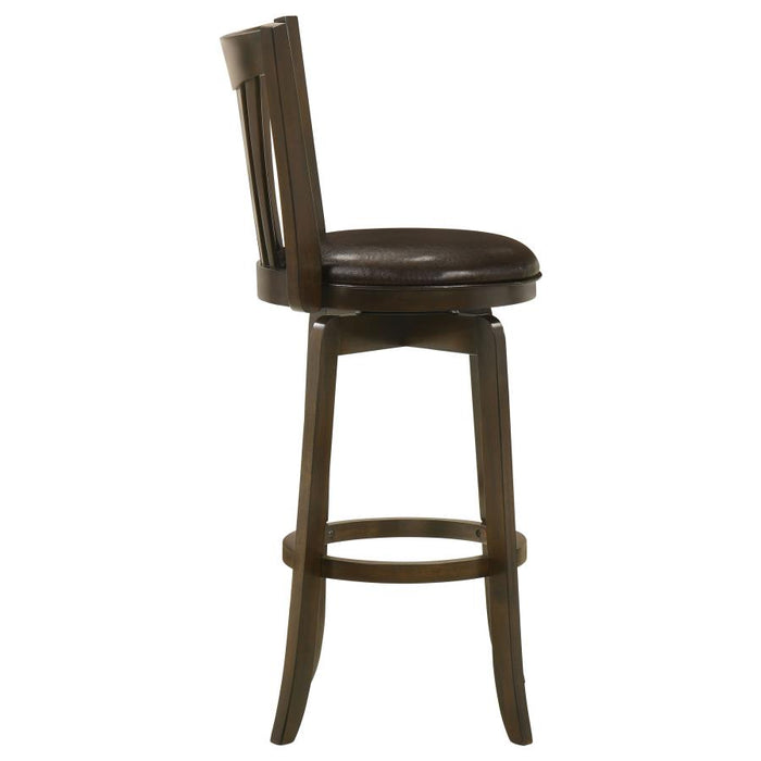 Lambert Pub Height Swivel Bar Stool With Upholstered Seat Dark Cherry