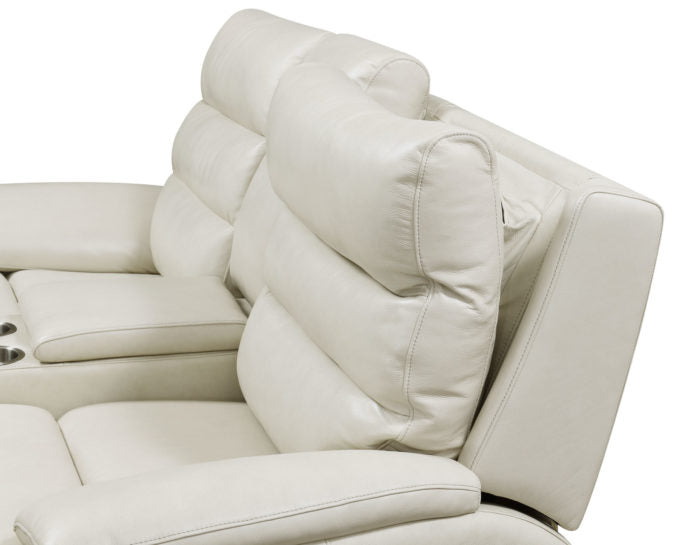 Duval Dual Power Reclining Console Loveseat, Ivory