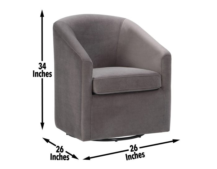 Arlo Upholstered Swivel Barrel Chair