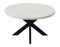 Xena 52-inch Round Dining Table, White Marble Top