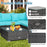 7 Pieces Patio Rattan Furniture Set with Sectional Sofa Cushioned