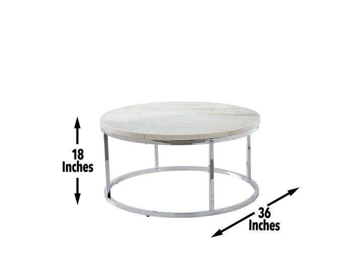 Echo 3-Piece Marble Top Set (Cocktail & 2 End Tables)