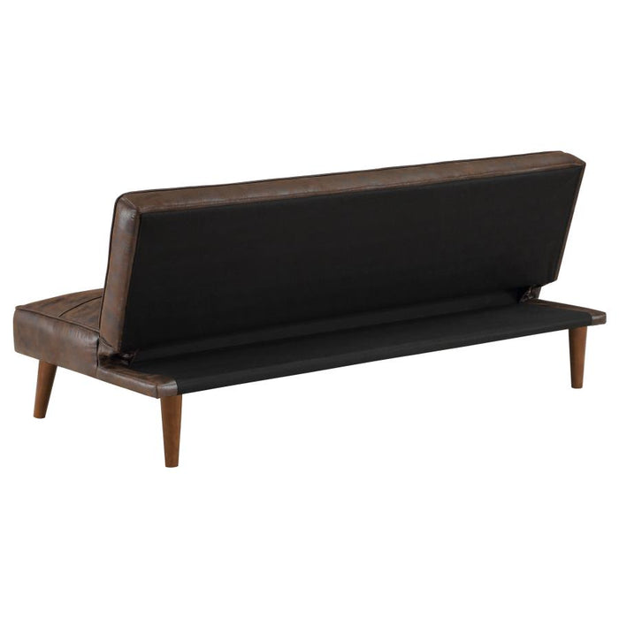 Jenson Multipurpose Upholstered Tufted Convertible Sofa Bed Dark Coffee Brown