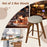 2 Pieces 26 Inch Backless Swivel Barstools with Linen Fabric Seat