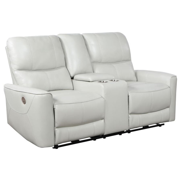 Greenfield 2-Piece Upholstered Power Reclining Sofa Set Ivory