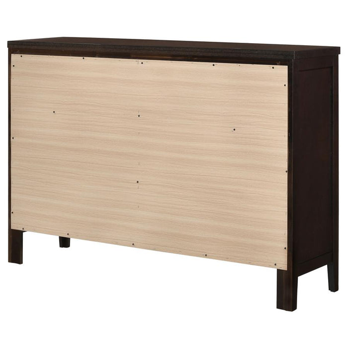 Carlton 6-drawer Rectangular Dresser Cappuccino