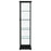 Aero 5-shelf Display Curio Cabinet with LED Lighting Black