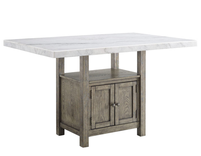 Grayson 60-inch Marble Top Counter Storage Table