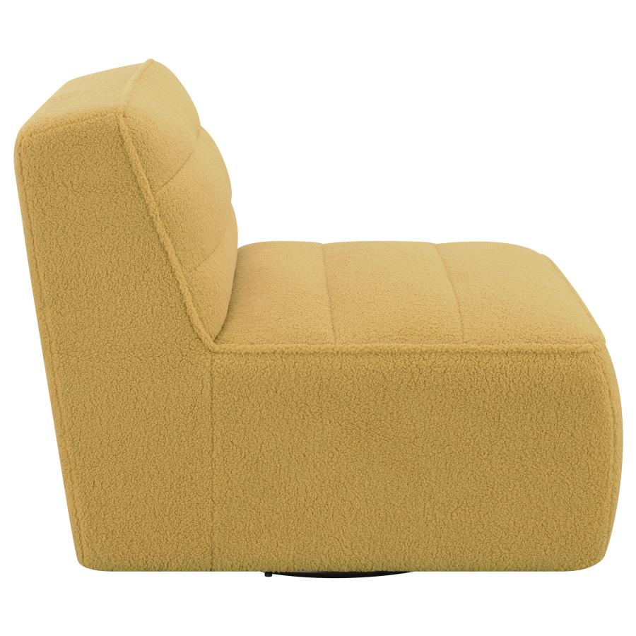 Cobie Upholstered Swivel Armless Chair
