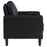 Ruth Upholstered Track Arm Faux Leather Accent Chair Black