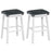 Set of 2 24/30 Inch Dining Bar Stool with Acacia Wood Frame