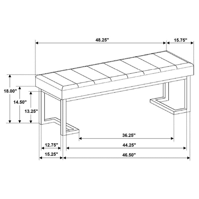 Mesa Upholstered Entryway Accent Bench