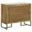 Keaton 2-Door Accent Cabinet With Marble Top Natural And Antique Gold