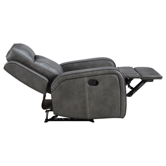 Raelynn 3-piece Upholstered Motion Reclining Sofa Set Grey