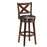 Swivel X-back Upholstered Counter Height Bar Stool with PVC Cushioned Seat